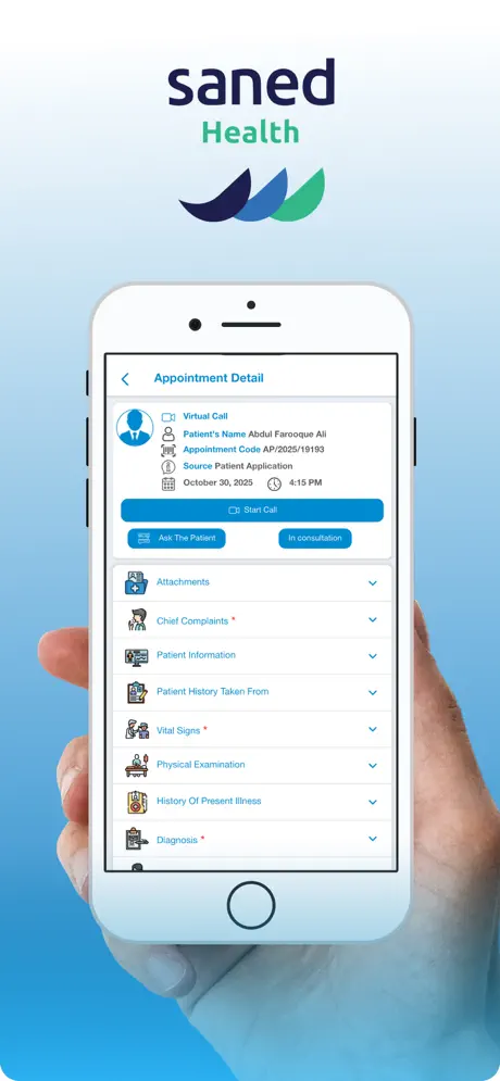 Saned Care Provider screenshot